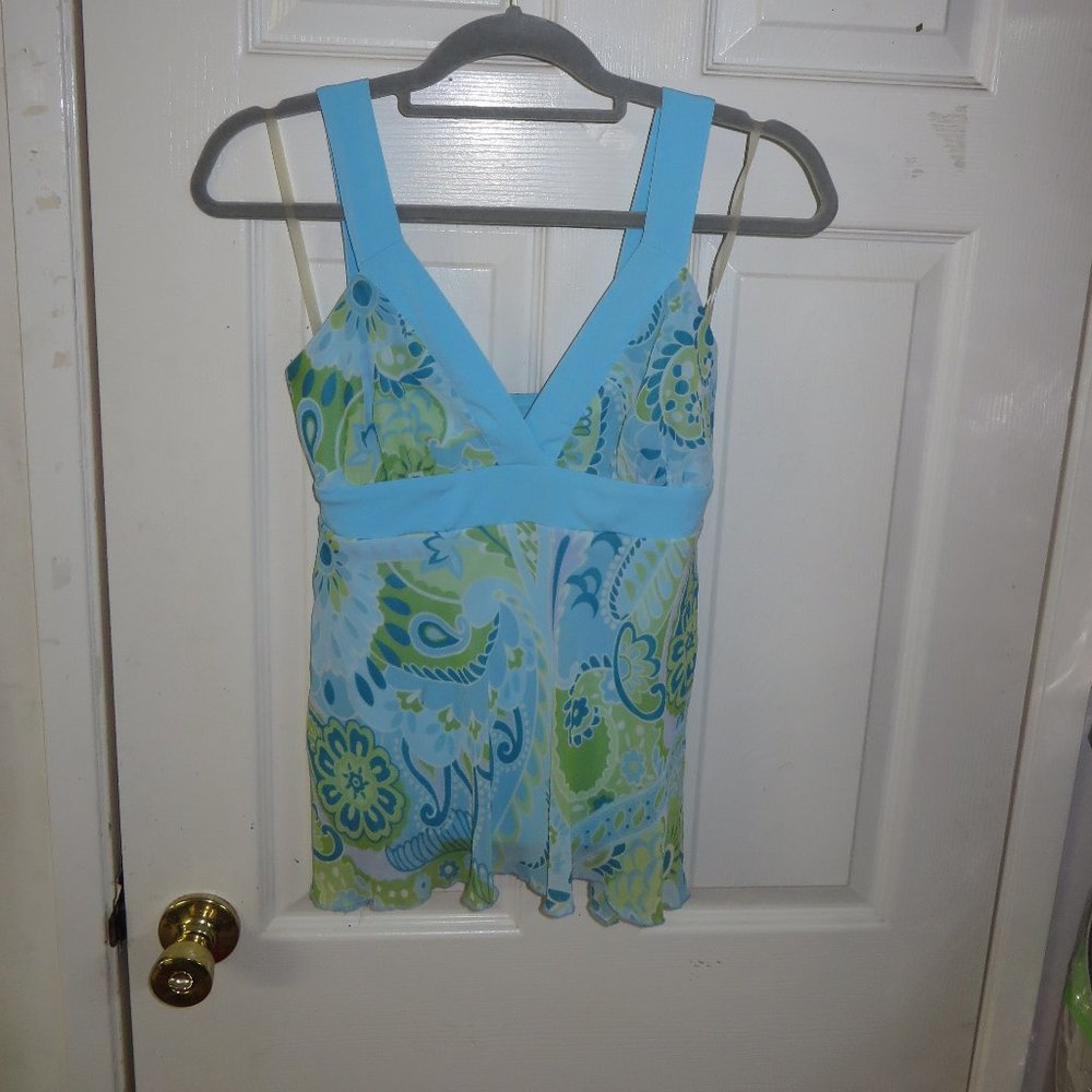 No Boundries Sleeveless tie back top Aqua